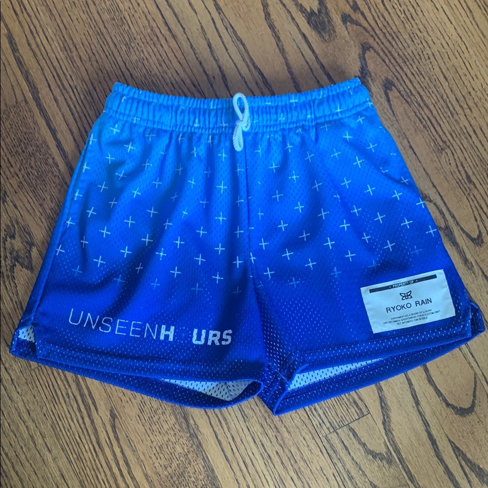 Ryokan Rain Blue Gradient Athletic Shorts Youth XL